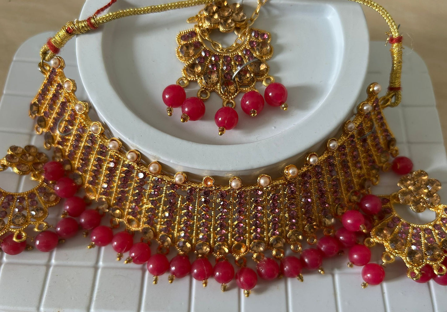 Kundan Pearl Choker Necklace 3